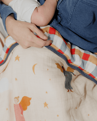 Guardian Angels Deluxe Muslin Baby Quilt Blanket
