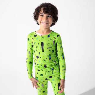 Bamboo Long Sleeve Pajama Set - Minecraft Mob Squad Baby & Toddler Sleepwear Bellabu Bear Size: 4T