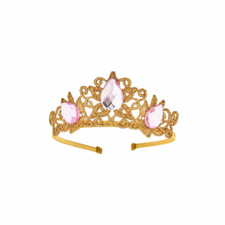 Bailey and Ava Raven Princess Crown and Wand Set - Pink & Gold | Baby Riddle