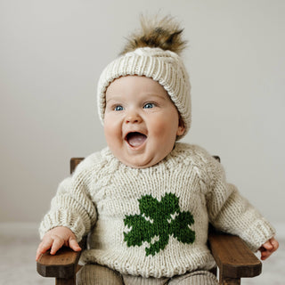 Shamrock Crew Neck Sweater Baby & Toddler Huggalugs Size: 0-6 months
