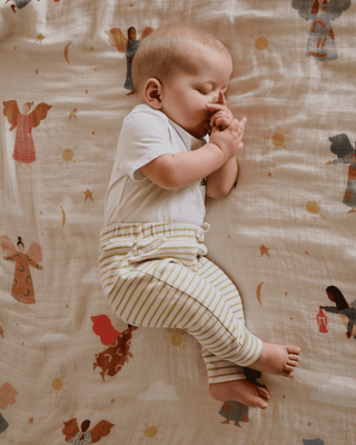 Guardian Angels Deluxe Muslin Baby Quilt Blanket