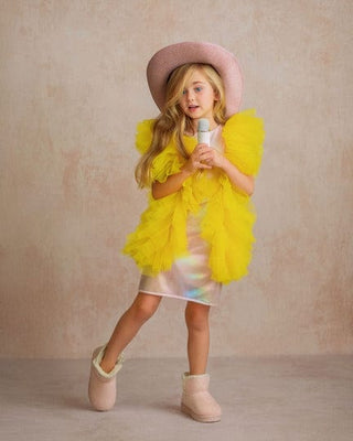 Radiant Yellow Fairy Wings Dress Faeella Size: 2