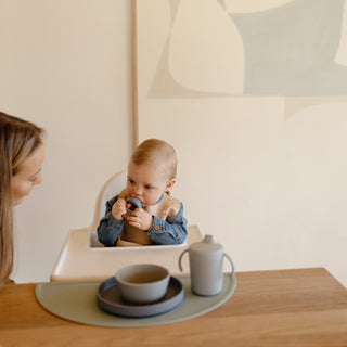 Silicone Suction Bowlsilicone tablewareMushieColor: Cambridge Blue