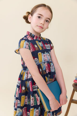 Cotton Fatima Dress - Bookshelf
