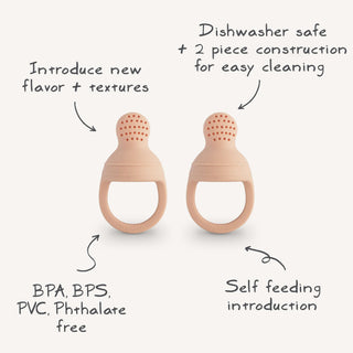 Silicone Fresh Food Feeder 2-PackSilicone Fresh Food FeederMushieColor: Shifting Sand