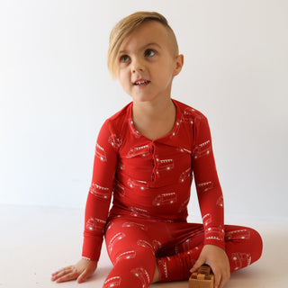 Bamboo Two Piece Pajamas - Fire Truck Two Piece Pajama forever french baby Size: 2/3 Years