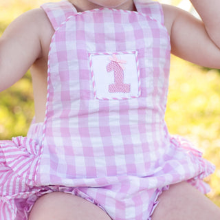 Pastel Pink First Birthday Bubble Girl Bubble Seven Lantern Lane Size: 12M