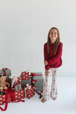 Bamboo Flare Pant - Bear-y Merry In My Jammers Size: 3T