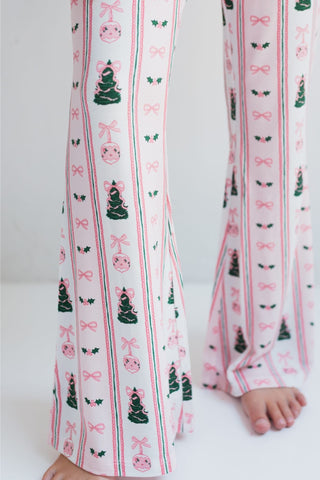 Bamboo Flare Pant - Pinkmas PRE-ORDER In My Jammers Size: 3T