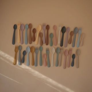 Silicone Toddler Starter Spoons 2-Packsilicone tablewareMushieColor: Tradewinds/Shifting Sand