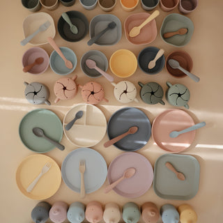 Silicone Toddler Starter Spoons 2-Packsilicone tablewareMushieColor: Tradewinds/Shifting Sand