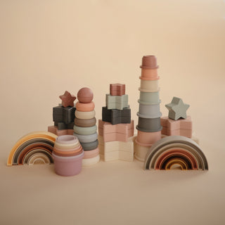 Stacking Rings ToytoysMushieColor: Rustic