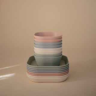 Square Dinnerware Plates, Set of 2DinnerwareMushieColor: Blush