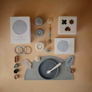 Classic Silicone Suction Plate silicone tableware Mushie Color: Shifting Sand