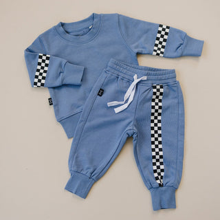 Fletcher Jogger Set Olive + Scout Color: Blue Size: 3-6M