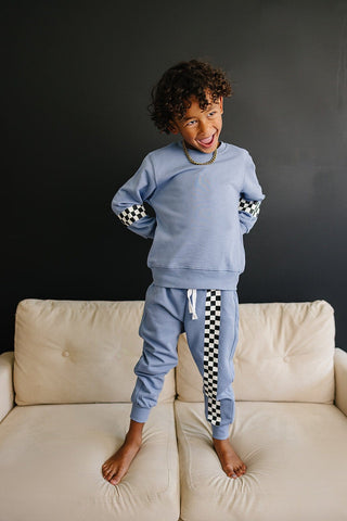 Fletcher Jogger Set Olive + Scout Color: Blue Size: 3-6M