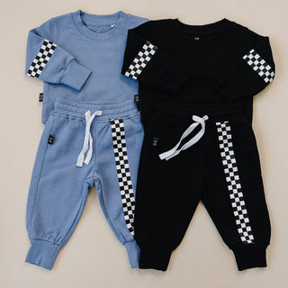 Fletcher Jogger Set Olive + Scout Color: Blue Size: 3-6M