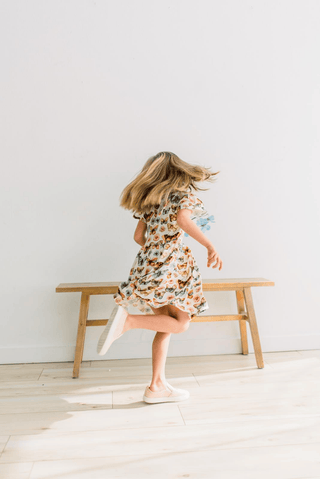 Bamboo Flutter Sleeve Twirl Dress with Pockets - Botanical Butterflies KicKee Pants Size: 2T