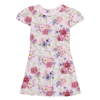 Bamboo Flutter Sleeve Twirl Dress with Pockets - Shrinking Violet Dreamy Floral KicKee Pants Size: 2T