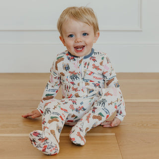 Footie with 2-Way Zipper - A Christmas Story Copper Pearl Size: Newborn