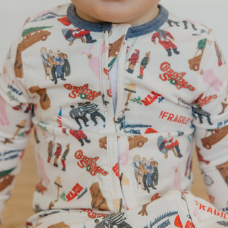 Footie with 2-Way Zipper - A Christmas Story Copper Pearl Size: Newborn