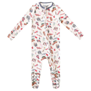 Footie with 2-Way Zipper - A Christmas Story Copper Pearl Size: Newborn