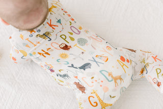 Bamboo Footie with 2-Way Zipper - Animal Alphabet KicKee Pants Size: Newborn