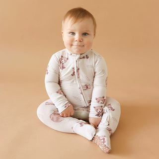 Bamboo Footie with 2-Way Zipper - Bernard (Bear) Posh Peanut Size: Newborn
