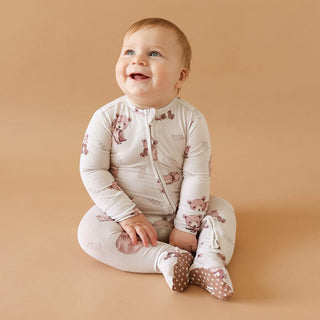 Bamboo Footie with 2-Way Zipper - Bernard (Bear) Posh Peanut Size: Newborn