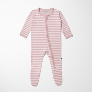 Bamboo Footie with 2-Way Zipper - Blossom Breeze Stripe