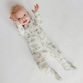Footie with 2-Way Zipper - Hundred Acre Wood