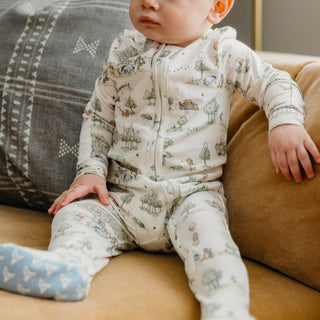 Footie with 2-Way Zipper - Hundred Acre Wood