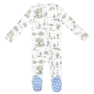 Footie with 2-Way Zipper - Hundred Acre Wood