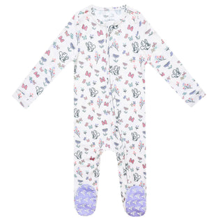 Footie with 2-Way Zipper - Minnie Mouse Bowquet