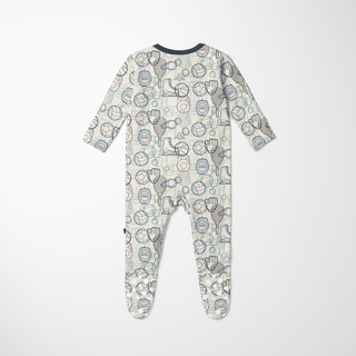 Bamboo Footie with 2-Way Zipper - Natural Sports Gear KicKee Pants Size: Newborn