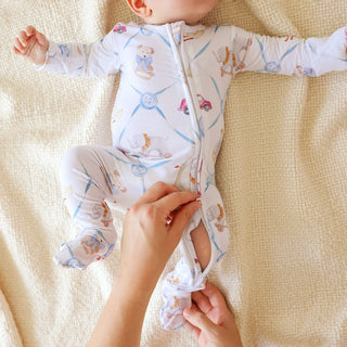Bamboo Footie with 2-Way Zipper - Oxford (Toys)
