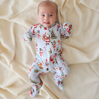 Bamboo Footie with 2-Way Zipper - Saint Nicolas