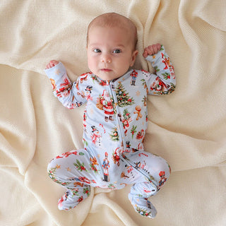 Bamboo Footie with 2-Way Zipper - Saint Nicolas