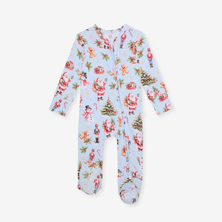 Bamboo Footie with 2-Way Zipper - Saint Nicolas