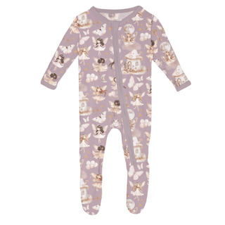 Bamboo Footie with 2-Way Zipper - Sweet Pea Fairy Party KicKee Pants Size: 0-3 Months