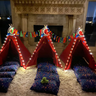 Galaxy, Outer space, Rocket Ship Teepee Tent Birthday Party Box,  Alien Astronaut Tee Pee Party Box Chicky Chicky Bling Bling