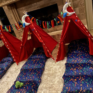 Galaxy, Outer space, Rocket Ship Teepee Tent Birthday Party Box,  Alien Astronaut Tee Pee Party Box Chicky Chicky Bling Bling