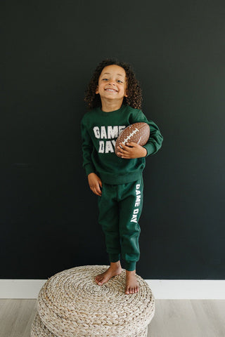 Game Day Jogger Set Olive + Scout Color: Blue Size: 3-6M