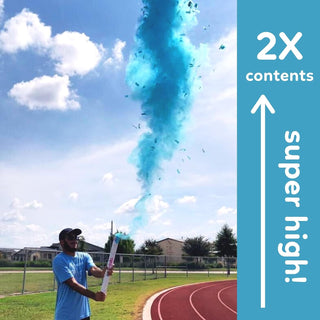 Gender Reveal Confetti & Powder Cannons Baby Riddle