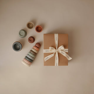 Stacking Rings ToytoysMushieColor: Rustic