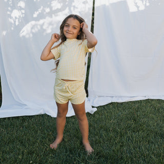 Girl's Bamboo Short Set - Citron Short Set forever french baby Size: 2/3 Years