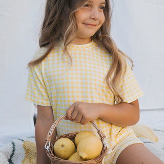 Girl's Bamboo Short Set - Citron Short Set forever french baby Size: 2/3 Years