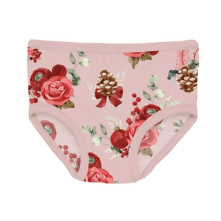 Bamboo Underwear - Baby Rose Holiday Floral KicKee Pants Size: 2T-3T