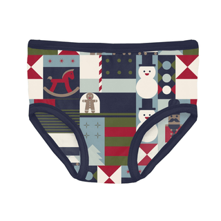 Bamboo Underwear - Peacoat Mod Christmas KicKee Pants Size: 2T-3T