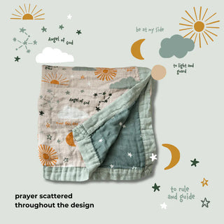 Guardian Angel Luxury Double Sided Muslin Blanket The Little Rose Shop